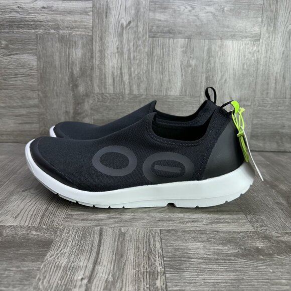 OOFOS OOMG Sport Men's size 11.5 Black White Slip On Lightweight Shoes 5085 - Picture 5 of 8